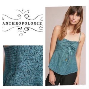 •Anthropologie• Maeve Strapless Printed Top